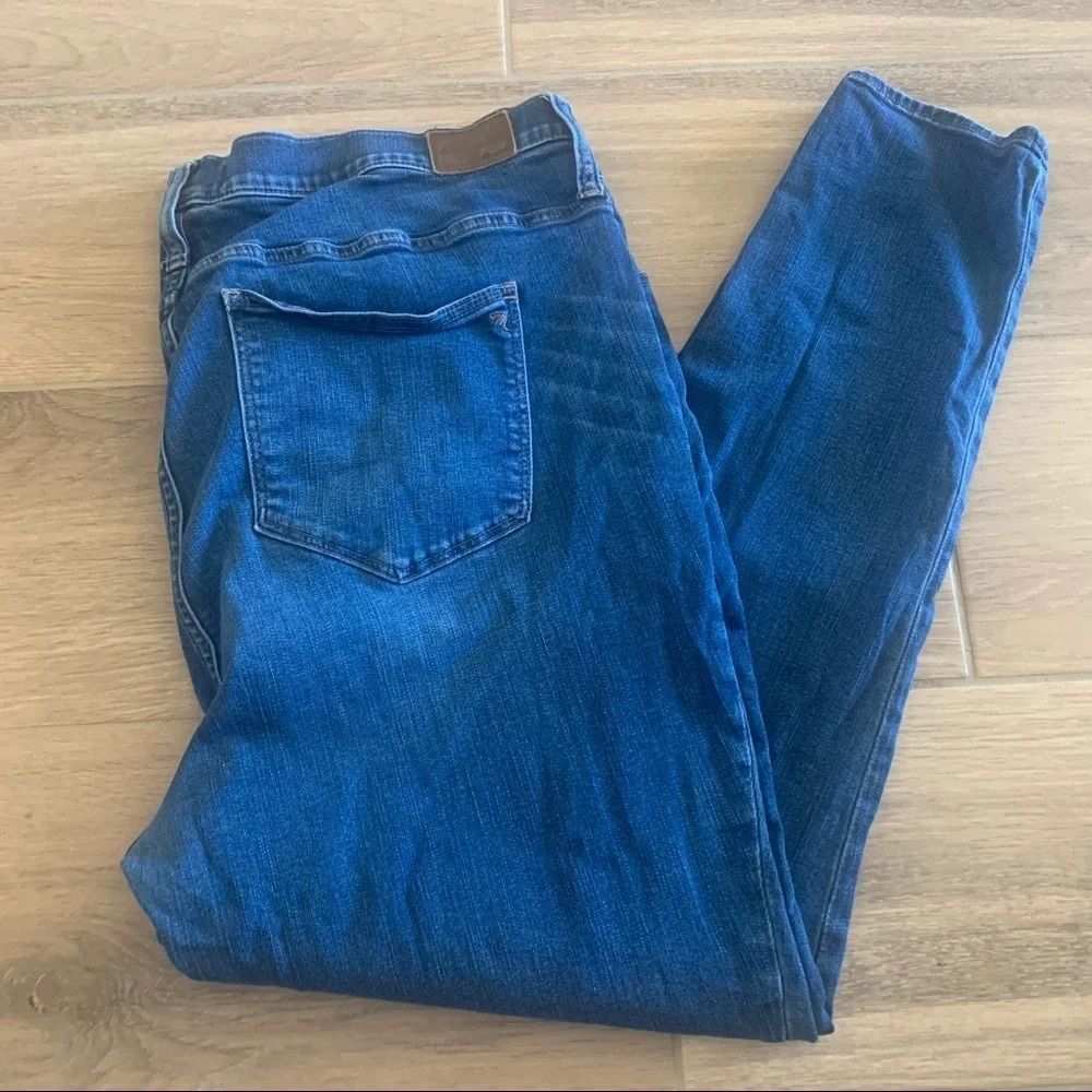 Madewell Roadtripper size 36 T Blue Denim Skinny Jeans high rise dark Wash